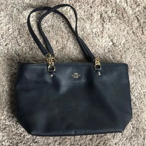 Navy coach purse